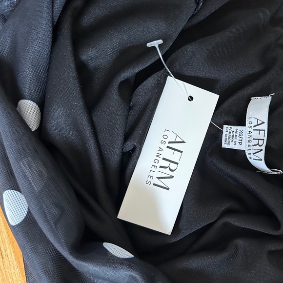 NWT REVOLVE AFRM Off-Shoulder Polka Dot Dress - Picture 4 of 7